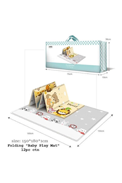 LUDIRO Covor Pliabil cu 2 Fete din Spuma, 180x150 cm, Grosime 1 cm, Termoizolant, Impermeabil