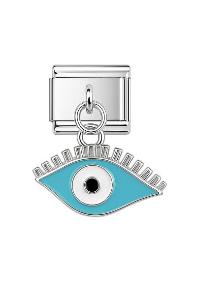 Dumledo Blue Eye Charm Steel Italian Charm