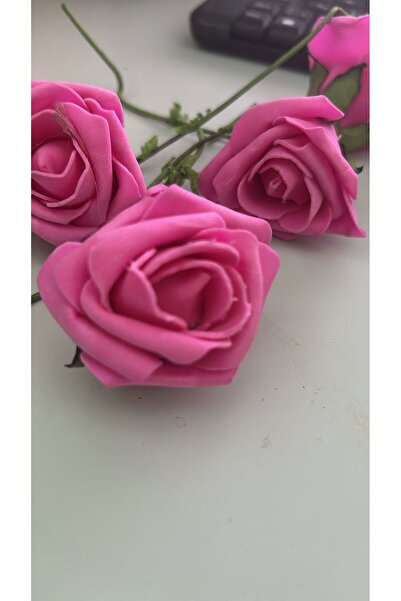 bba new trend LATEKS GÜL, 16 Lİ LATEKS ÇİÇEK GELİN ÇİÇEK MALZEMESİ,EVA ORTA BOY GÜL