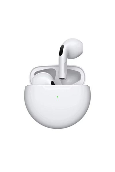 REDz Accessories Căști Bluetooth Model Pro 6, Microfon, Reducere Zgomot, 3 ore de utilizare, Alb