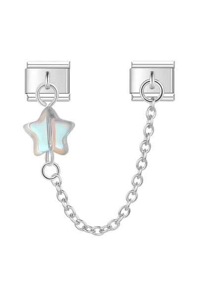 Dumledo Opal Star Chain Steel Italian Charm