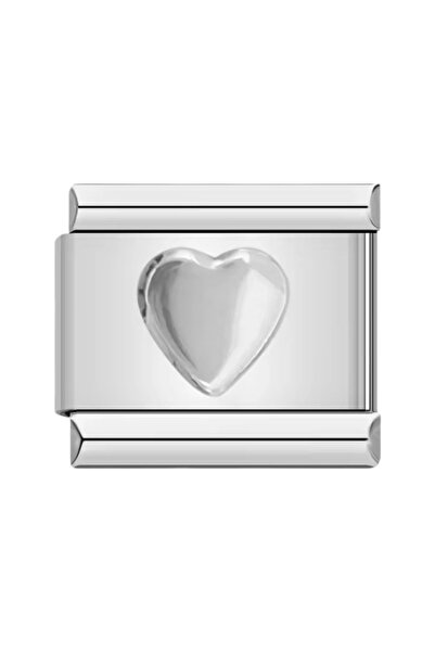 Dumledo Silver Heart Steel Italian Charm