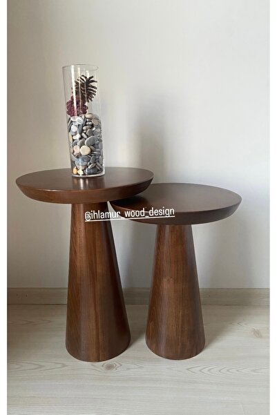 Home Mantar sehpa (İkili ceviz)