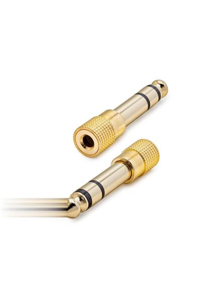 Skygo 6.5 mm to 3.5 mm F Converter Instrument Guitar Gold Hdx1264