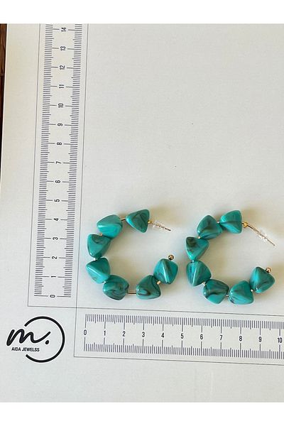 Rupen Kraft Colorful ring Transitional elegant earrings