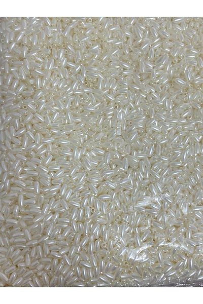 312 KONSEPT 25 Grams Mini Cream Color Barley Pipe Plastic Acrylic Beads