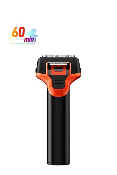 porodo ماكينة حلاقة ترددية قابلة لإعادة الشحن من لايف ستايل بشاشة LED - أسود