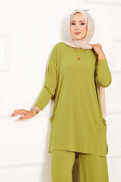 EBRUTESETTÜR Pocket Detailed Sandy Double Set