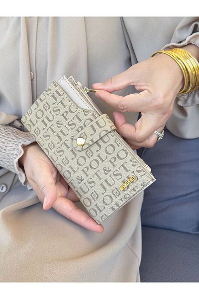 Just Polo Women's Sand Multi-Eye Wallet with Coin and Card Compartments