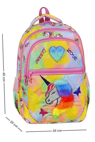 ms mixxstore Set de 3 ghiozdane cu model cu suport pentru spate