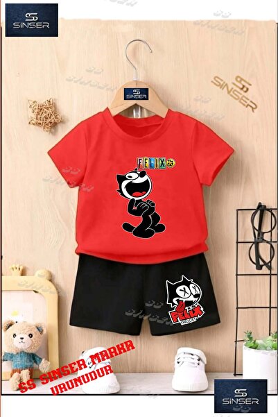 SS SİNSER تي شيرت للأطفال للجنسين "FELIX CAT LOL ATAN" مطبوع حسب الطلب برقبة ...