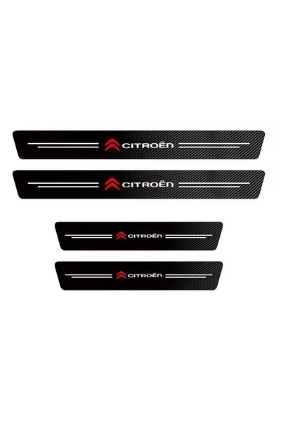 MAF Set 4 pieces for Citroen Carbon Fiber Anti-Scratch Stickers Protector for Car Door Sills