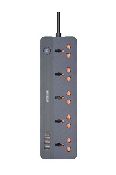 Green Lion GS-250 Power Socket 2500W, Fast Charging, Lightning & Overload Protection, UK Plug 2M Power Cord, Fl