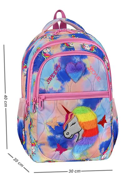 ms mixxstore Set de 3 ghiozdane cu model cu suport pentru spate