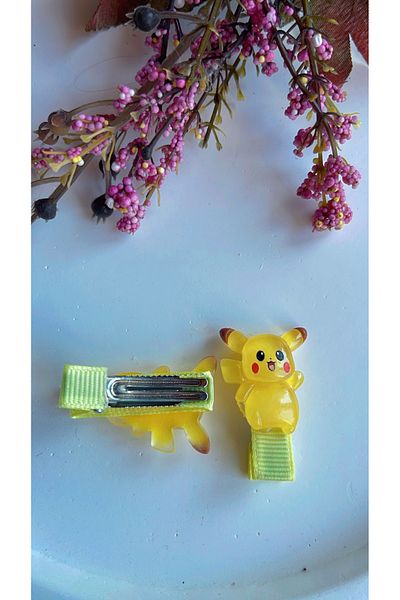 NEHİRDEN Children's Buckle with Pikachu Figure 2 Pieces