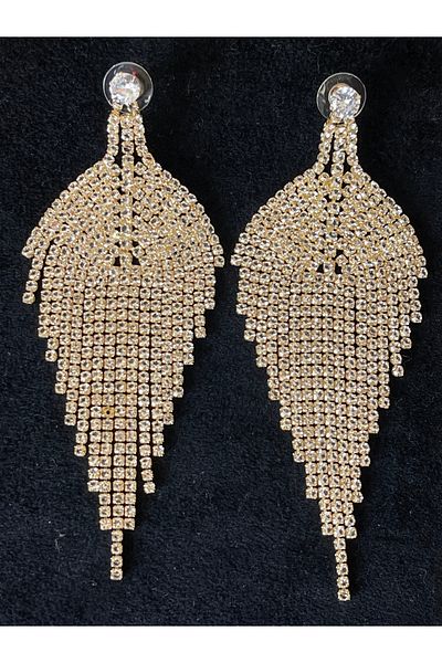 Rupen Kraft Zircon shiny stone large size design evening earrings