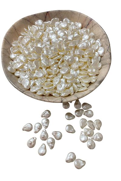 312 KONSEPT 50 Pieces Large Size White Pearl Look Plastic Acrylic Beads