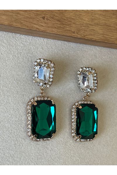 Rupen Kraft Shiny zircon stone big size design evening earrings