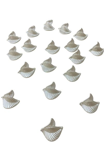312 KONSEPT 30 Pieces Large Size White Pearl Look Leaf Plastic Acrylic Beads