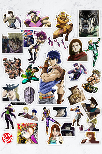 ZipZap مجموعة ملصقات لاصقة للكمبيوتر المحمول من JoJo no Kimyou na Bouken Part...