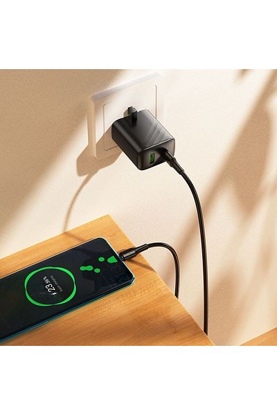 REDz Accessories Cablu USB-C la USB-C Hoco X120, 3A, 60W, 1m, Negru
