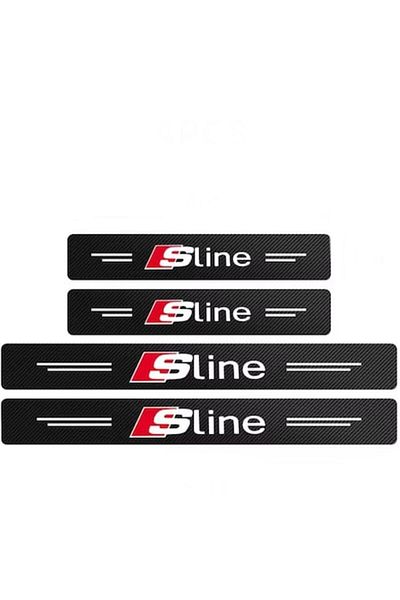 MAF Set 4 bucati pentru Audi Sline Autocolante din fibra de carbon anti-zgarieturi Protector pentru prag