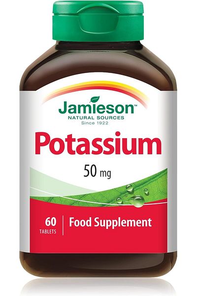 Jamieson Vitamins 50 mg Potassium 60 Tablets