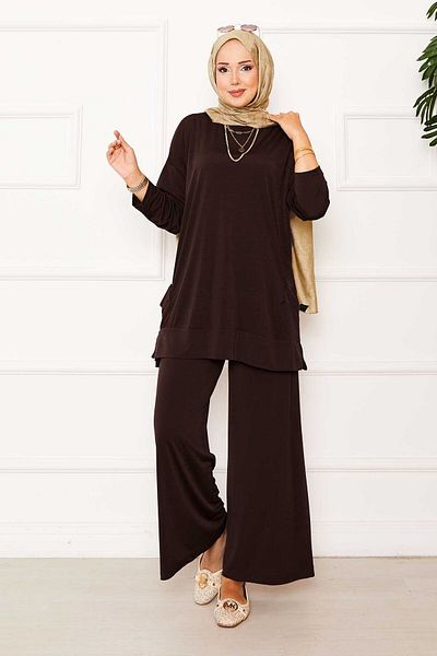 EBRUTESETTÜR Pocket Detailed Sandy Double Set