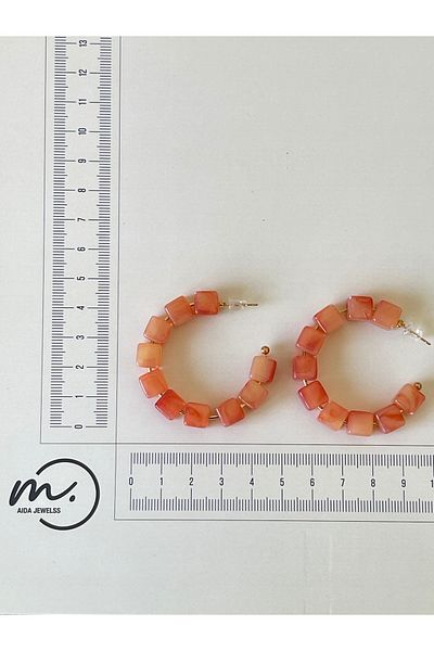Rupen Kraft Colorful ring Transitional elegant earrings