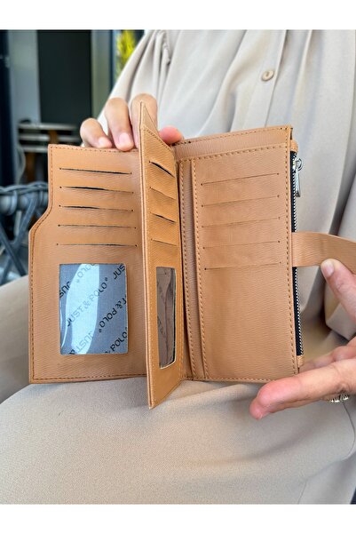 Just Polo Women's Black Taba Multi-Eye Wallet with Coin and Card Compartments