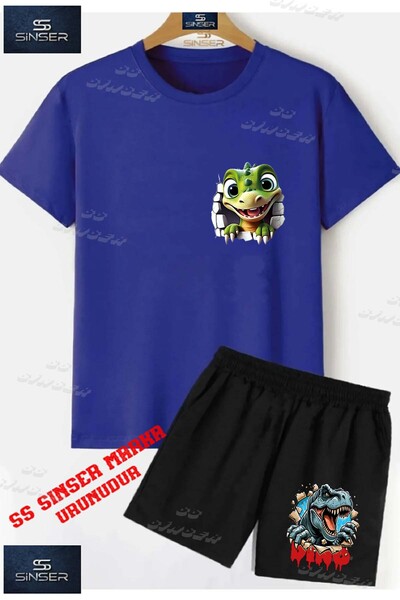 SS SİNSER Παιδικό UNISEX T-Shirt  "DINOSAUR GREEN MAGARADAN CIKAN " με Ειδική...