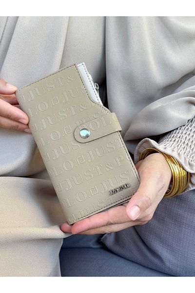 Just Polo Women's Sand Multi-Eye Wallet with Coin and Card Compartments