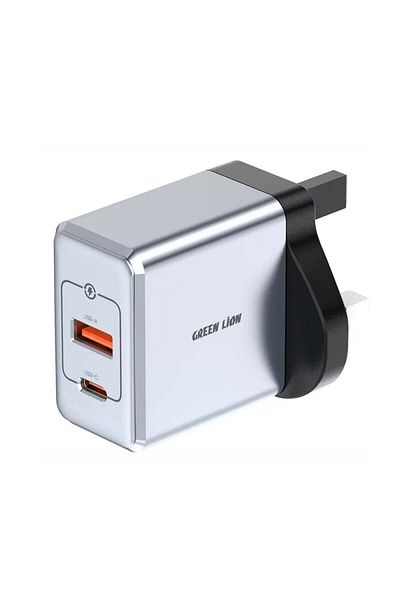 Green Lion GaN UK Plug Wall Charger with 45W Power Delivery