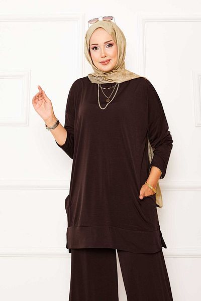 EBRUTESETTÜR Pocket Detailed Sandy Double Set