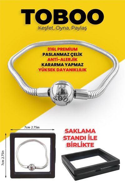shop With Protection Stand Heart Clip and Flat Snake Chain Bracelet 316L Premium Stainless Steel