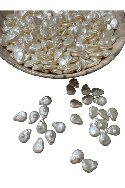 312 KONSEPT 50 Pieces Large Size White Pearl Look Plastic Acrylic Beads