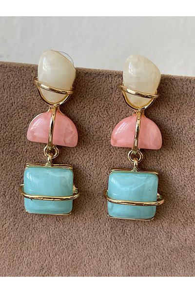 Rupen Kraft Special Design Stylish Design Earrings with Colored Stones