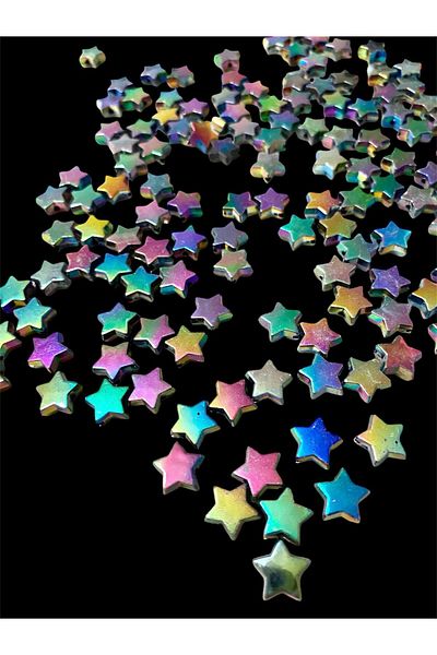 312 KONSEPT 50Pcs Metallic Star Acrylic Plastic Beads