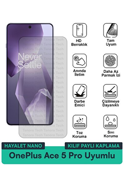 Milat Tech غطاء حماية نانو لهاتف OnePlus Ace 5 Pro متوافق مع طبقة حماية الشاش...