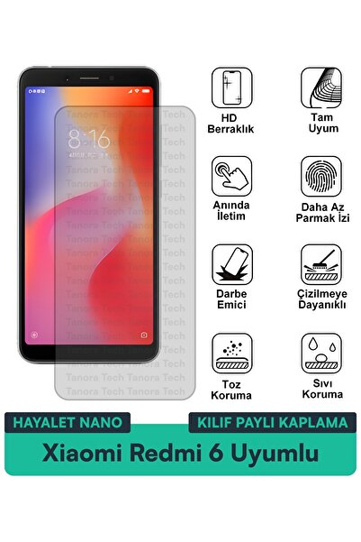 Milat Tech حافظة Xiaomi Redmi 6 Ghost Nano متوافقة مع طبقة حماية الشاشة تحمي ...