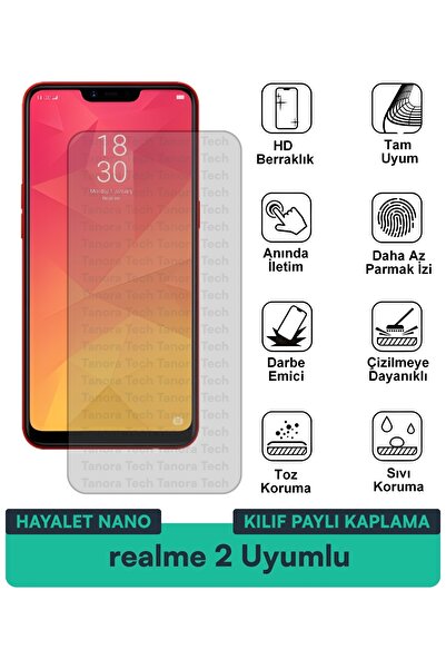 Milat Tech فيلم حماية للشاشة متوافق مع حافظة Realme 2 Ghost Nano مقاوم للخدوش...