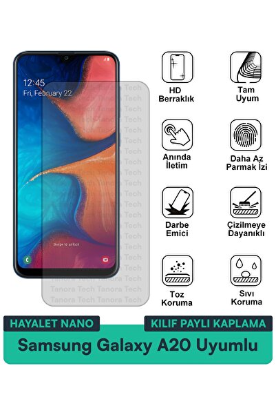 Milat Tech حافظة سامسونج جالاكسي A20 هايلايت نانو متوافقة مع طبقة حماية الشاش...