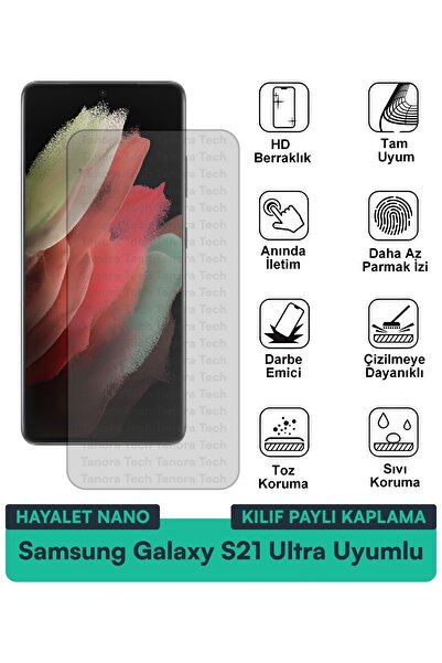 Milat Tech حافظة سامسونج جالاكسي S21 الترا هايلايت نانو متوافقة مع طبقة حماية...