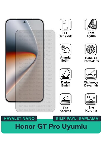 Milat Tech غطاء حماية Honor GT Pro Hayalet Nano متوافق مع طبقة حماية الشاشة م...