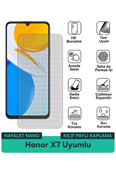 Milat Tech حافظة Honor X7 Hayalet Nano متوافقة مع طبقة حماية الشاشة ومقاومة ل...