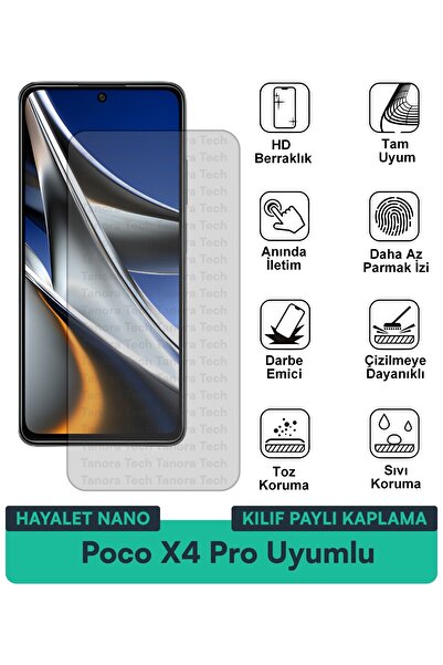 Milat Tech غطاء حماية نانو لهاتف Poco X4 Pro متوافق مع طبقة حماية الشاشة مقاو...