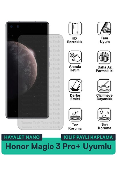 Milat Tech حافظة Honor Magic 3 Pro+ Hayalet Nano متوافقة مع طبقة حماية الشاشة...