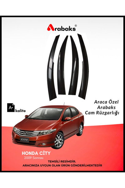Arabaks Honda City 2009 Sonrası Cam Rüzgarlığı 4'lü Takım (MUGEN TİP, DAYANIK...