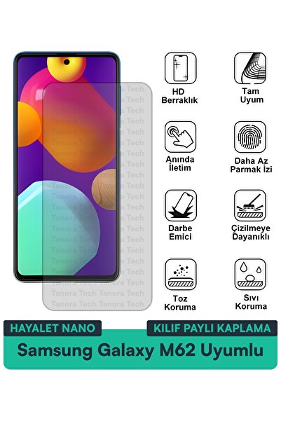 Milat Tech حافظة سامسونج جالاكسي M62 هايلايت نانو متوافقة مع طبقة حماية الشاش...