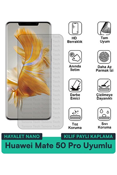 Milat Tech حافظة هواوي ميت 50 برو هايت نانو متوافقة مع طبقة حماية الشاشة مقاو...
